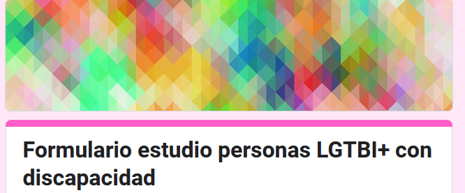 Formulario estudio personas LGTBI+ con discapacidad