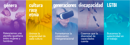 Discapacidad, lgtbiq+, raza, género, generaciones